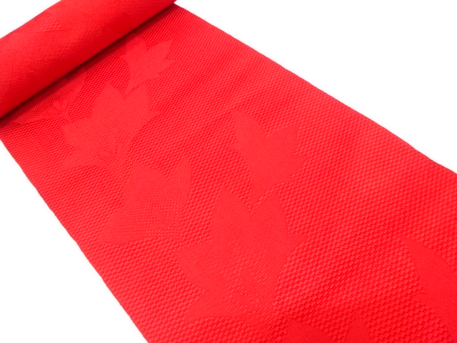 JAPANESE KIMONO / ANTIQUE BOLT FOR HASSUN OBI / WOVEN FLOWER